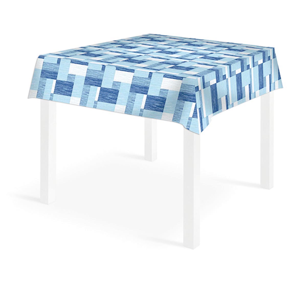 Kuadra Blue - Disposable Linen-Feel Table Cloth