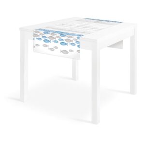 Mediterranean Blue Disposable Linen-Feel Table Runner