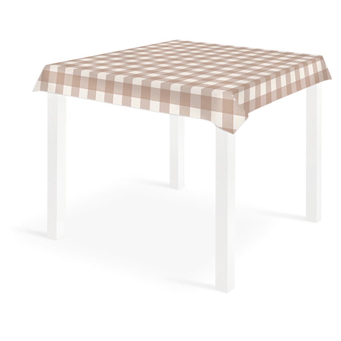 Hazelnut Disposable Linen-Feel Tablecloth