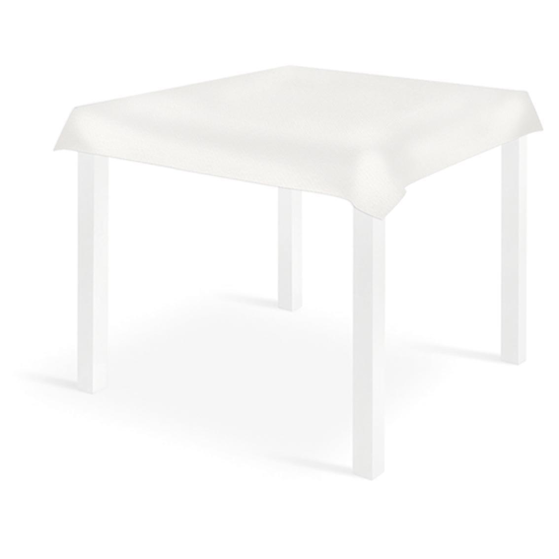 White Disposable Linen-Feel Table Cloth