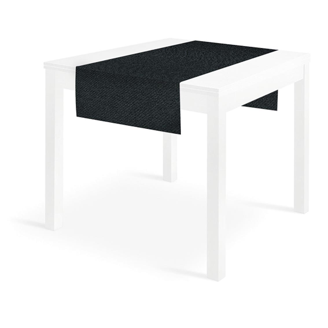 Black Disposable Linen-Feel Table Runner