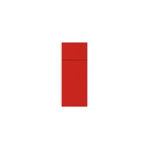 Disposable Red Pocket Napkin - Linen Feel