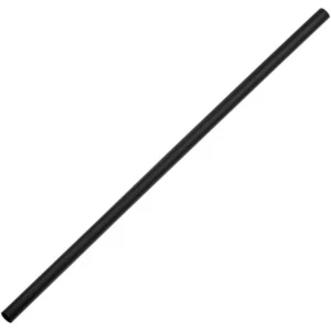7 3/4" Jumbo Black Unwrapped Straw - 12,000/Case