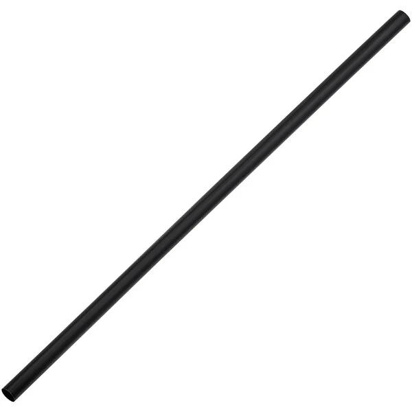 7 3/4″ Jumbo Black Unwrapped Straw – 12,000/Case